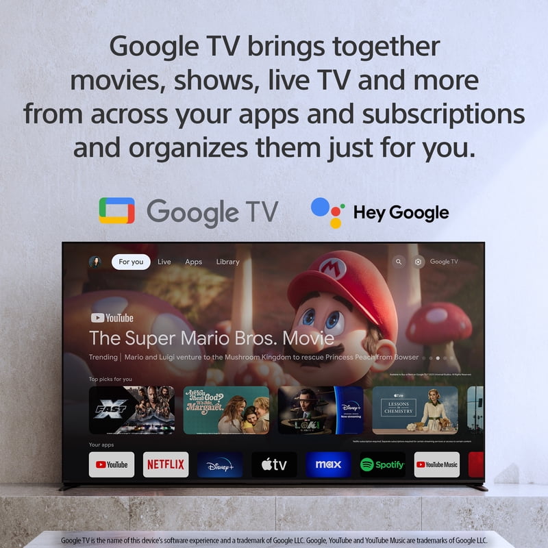 Sony 75" Class Bravia 9 Mini LED Qled 4K Hdr Smart Google TV K75XR90 gallery view