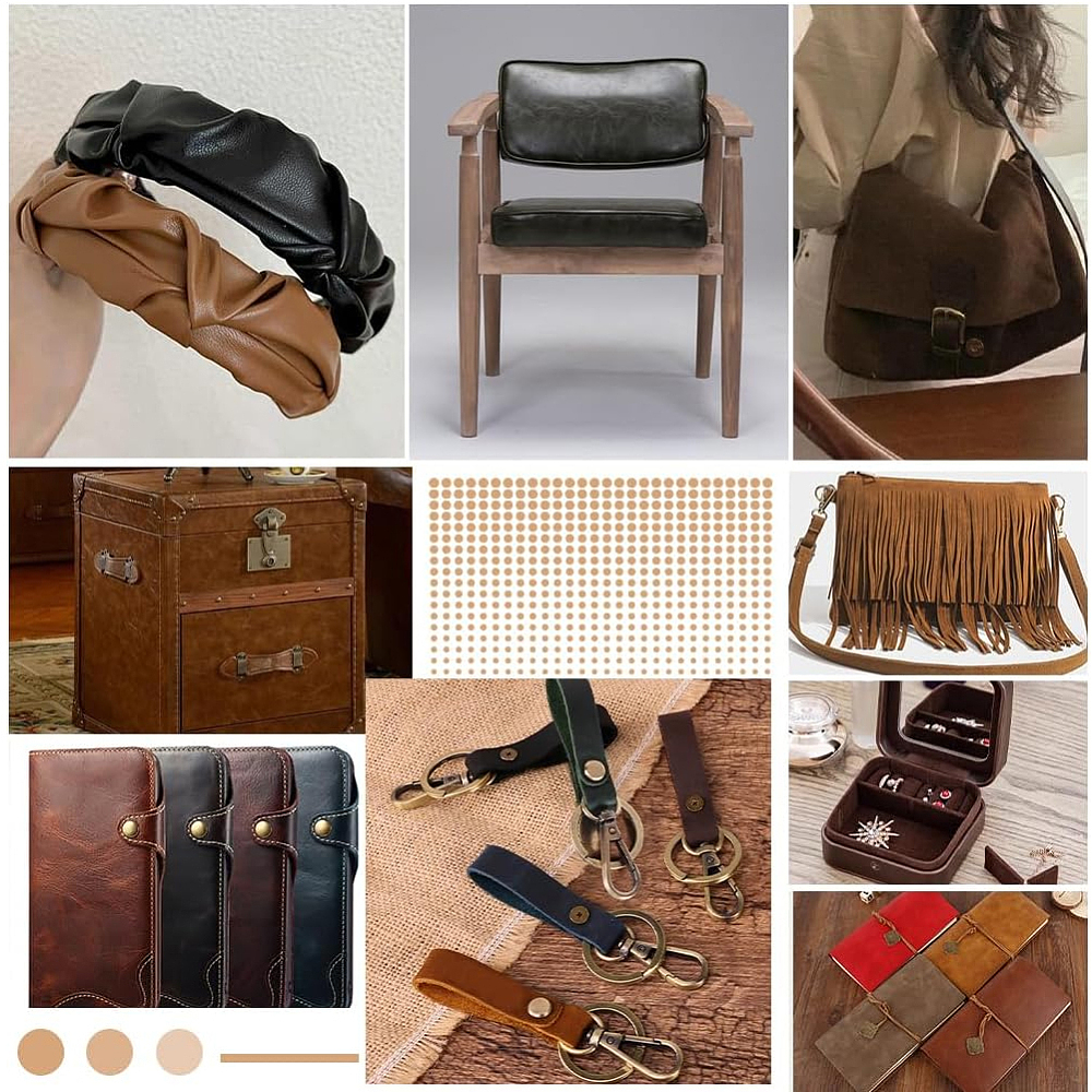 Leather Repair Patch for Couch Furniture Sofas Car Seats Rectangle Coconut Brown 300x300x2mm