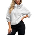 thumbnail image 2 of Snorda Womens Jacket Full Zip Windbreaker Jacket Long Sleeve Coat with Pockets Casual Loose Fits Solid Color Jackets For Fall Daily Outing Wear, 2 of 6