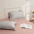 thumbnail image 1 of Nvzi 2 fundas de almohada de algodón Clásicas y atemporales, fundas de almohada simples de color puro, con cualquier cama es brillante 18,9 x 29,13 pulgadas (ceniza de plomo), 1 of 5