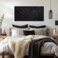 thumbnail image 4 of Large Hand Painted Black 3D Textured Abstract Wall Art, Minimalist Diagonal Line Raised Impasto Oil Painting Picture, 40x20 Inch Canvas Wall Decor for Living Room Bedroom Hallway Office, 4 of 9