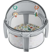 Fisher-Price On-the-Go Baby Dome Portable Bassinet & Play Space with Infant Toys, Whimsical Forest