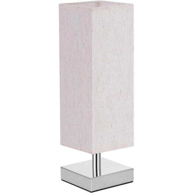 Lámpara de mesa pequeña negra para dormitorio – Lámparas de noche para mesita de noche, lámpara de noche minimalista con pantalla de tela cuadrada, lámpara de lectura de escritorio para habitación de