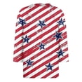 thumbnail image 4 of WERYOUNG Casual Patriotic Graphic T Shirt For Women Fourth Of July Celebration T-Shirts 3/4 Sleeves Round Neck Tee Holiday Vacation Comfortable Top, 4 of 5
