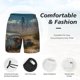 thumbnail image 3 of Fotbe Deserted Classic Car Landscape Traje de Baño para Hombre – Shorts de Natación de Secado Rápido con Forro y Bolsillos-XX-Large, 3 of 6