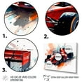 thumbnail image 3 of Designart "Red And Cream Fuel-Injected Fury" Cars American Muscle Wall Art Print, 3 of 5