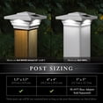 thumbnail image 5 of Classy Caps Windsor Solar Post Cap - Fits 4"x4" and 3.5"x3.5" Posts - White Vinyl (PVC), 5 of 10