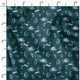 thumbnail image 2 of Soimoi Blue Rayon Crepe Fabric Moon & Stars Galaxy Decor Fabric Printed Yard 46 Inch Wide, 2 of 6