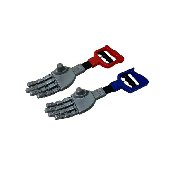 2PCS Robot HAnd Robotic Improve Motor Skills Hand Eye Coordination Toy Waste Fun Robotic Litter (Red And Blue)