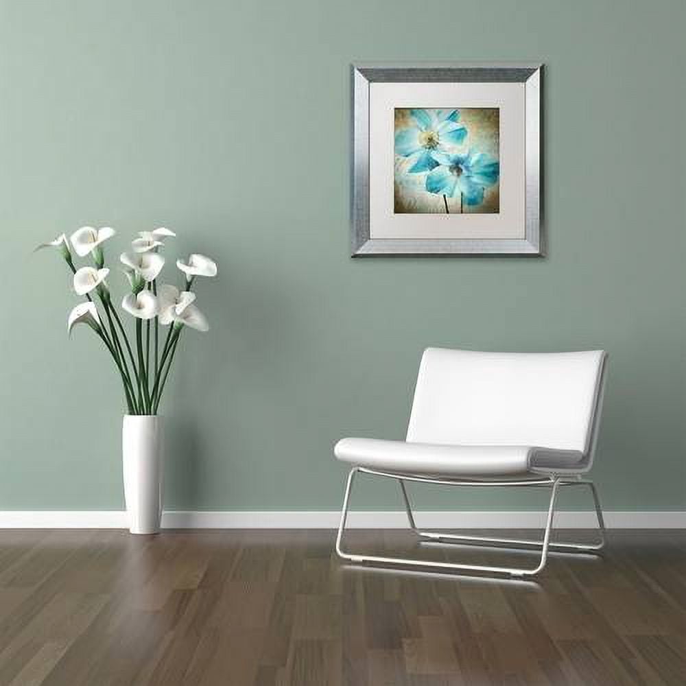 Trademark Fine Art "Himalayan Blue I" Canvas Art by Color Bakery White Matte, Silver Frame