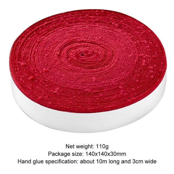 Sobregrips de raqueta de tenis de bádminton de 10 m, cinta adhesiva antideslizante para toalla (rojo) Likrtyny Para estrenar