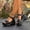 Black, variant on Hinvhai Women's Summer Walking Sandals Platform Ankle Strap Shoes Comfortable Casual Wedge Sandals White 9(42)