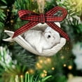 thumbnail image 2 of Maltese Christmas Ornament – Holiday Dog Memorial Gift & Xmas Tree Hanging Wooden Décor, 2 of 3