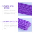 thumbnail image 3 of OUNONA 300Pcs Craft Materials Chenille Stems for Kids Projects Purple, 3 of 8