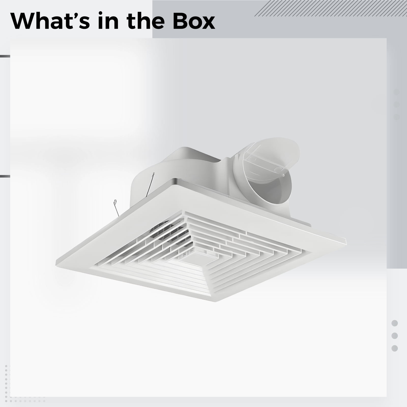 110 CFM Bathroom Exhaust Fan,11.8 Inch Quiet Ceiling Ventilation Fan,38W for up to 172 Sq Ft,Bathroom Kitchen Duct Fan with Low Noise, White