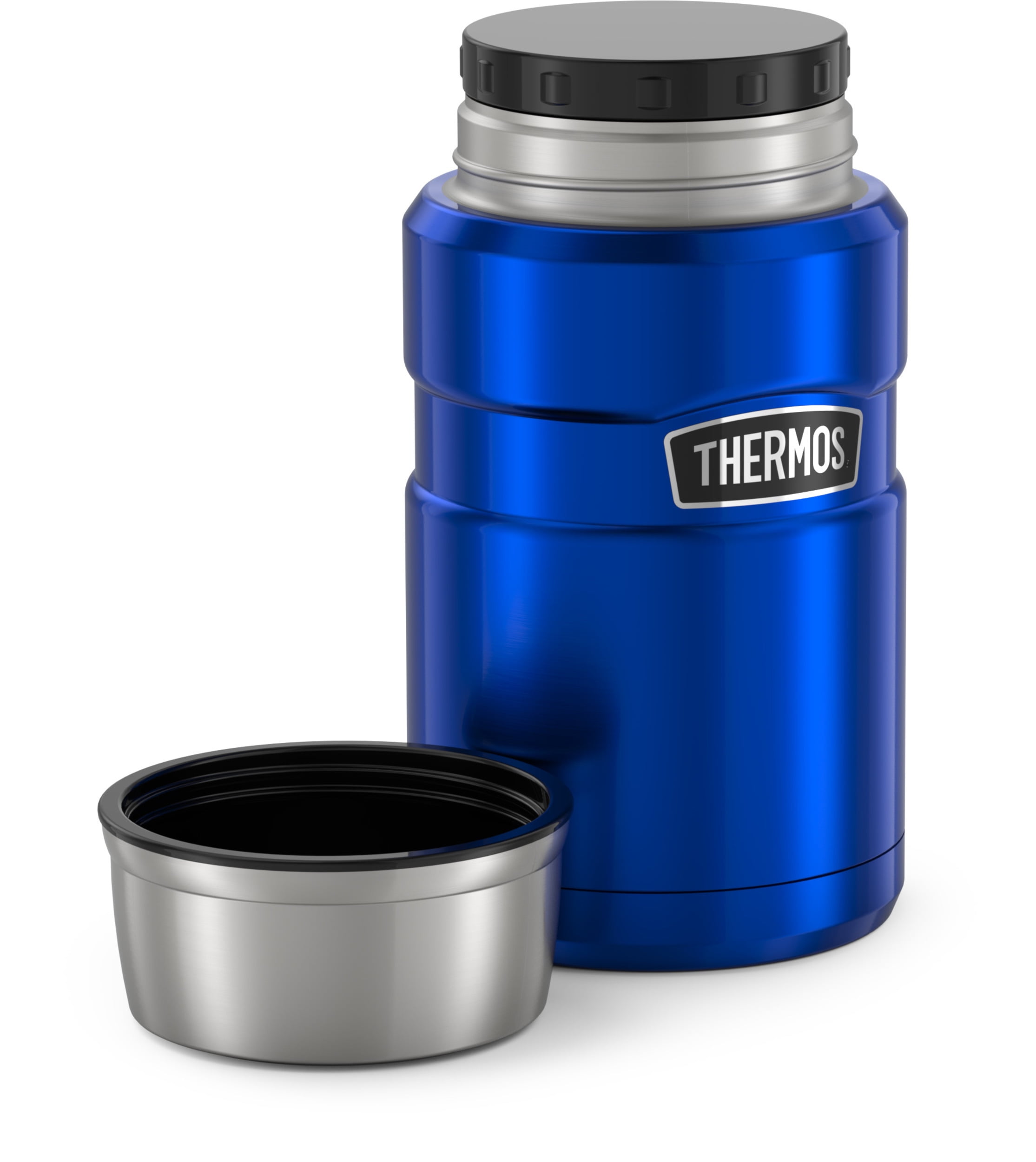 Thermos Stainless King Vacuum Insulated Food Jar with Folding Spoon Blue 24oz