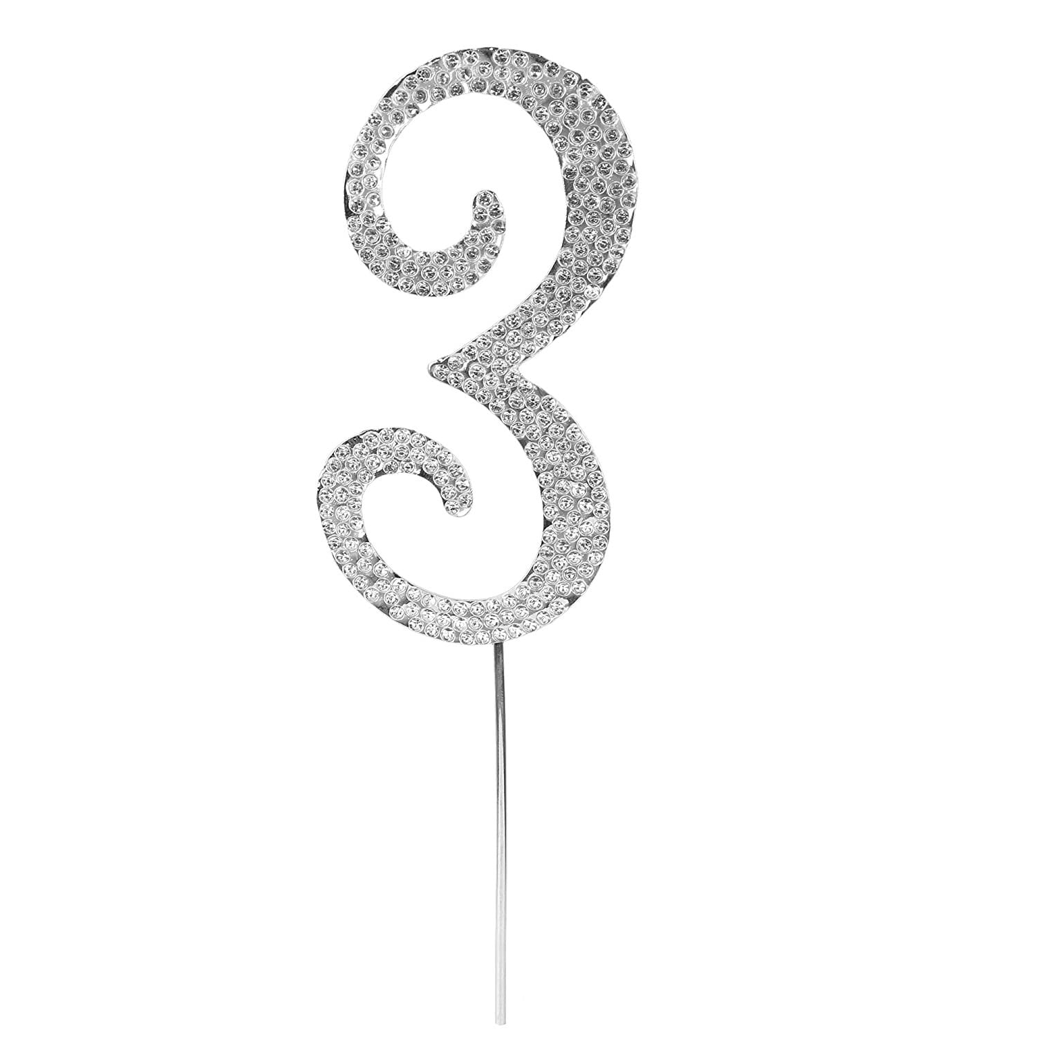 o-creme-rhinestone-silver-colored-number-3-cake-topper-4-inch-walmart