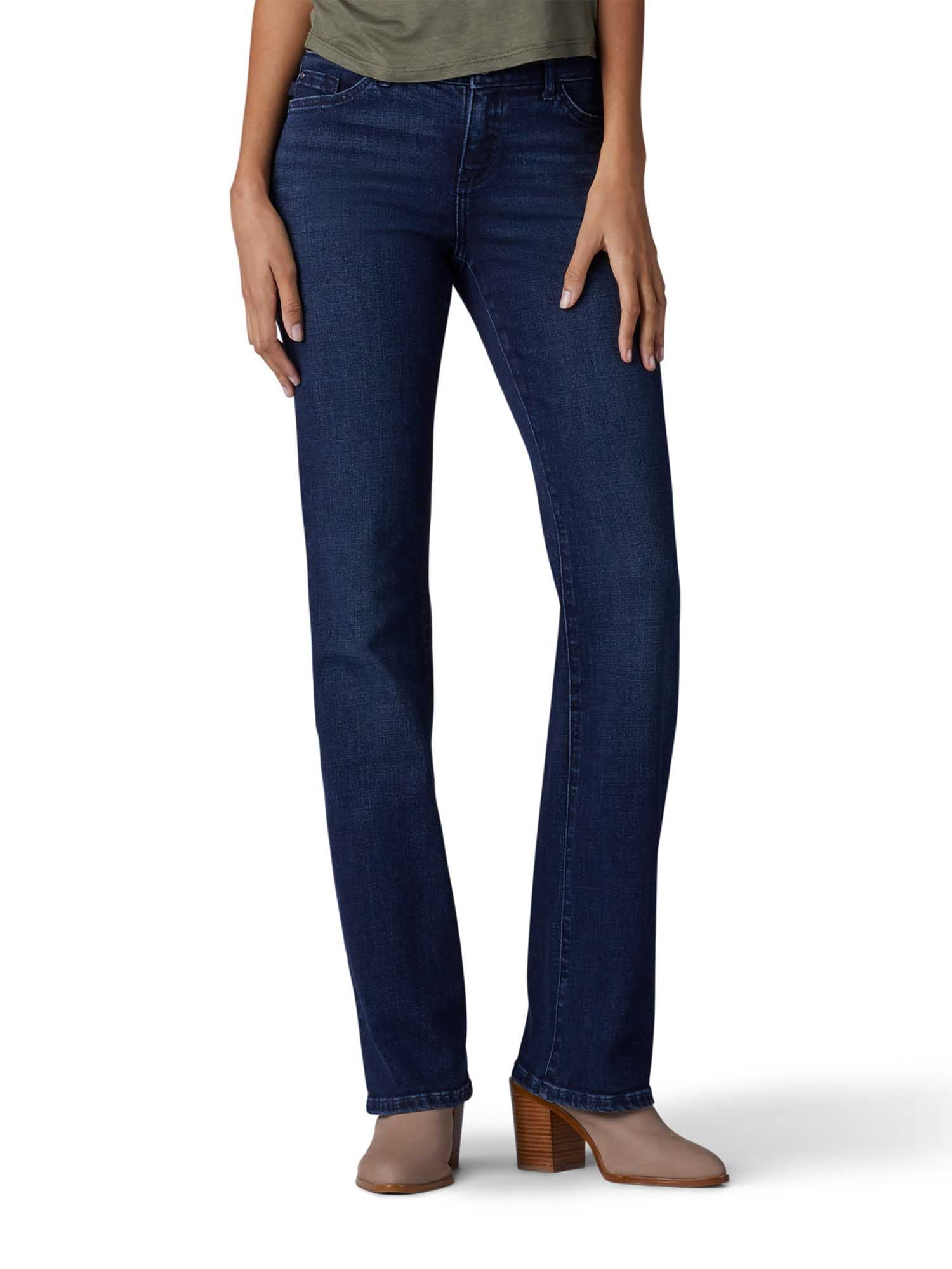 NWT WOMENS LEE MIDRISE FIT BARELY BOOTCUT STRETCH JEANS $54 353323 VINTAGE BLUE 