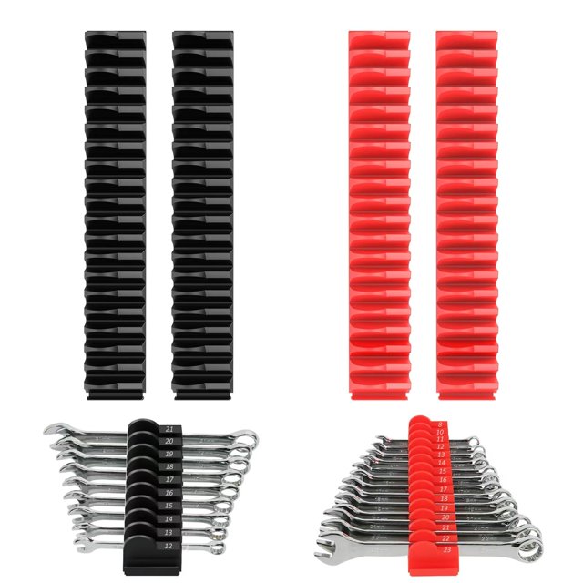 DEHOYI 80 pcs Modular Wrench Organizers for Tool Drawers - Wrench Rack with Metric&SAE Labels, Perfect Tool Storage Holder with Magnet. Gift for Fathe