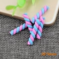 thumbnail image 4 of U8MO 20 Mixed Color Twisted Polymer Clay Marshmallow Candy 5X25mm Craft Cabochons, 4 of 5