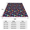thumbnail image 3 of Honeii colorful mushroom Skull Print Fleece Blanket - Throw Blanket for Bed, Sofa, Couch, Camping, and Travel , Microplush Ultra Soft Warm Blanket-40"x30", 3 of 7