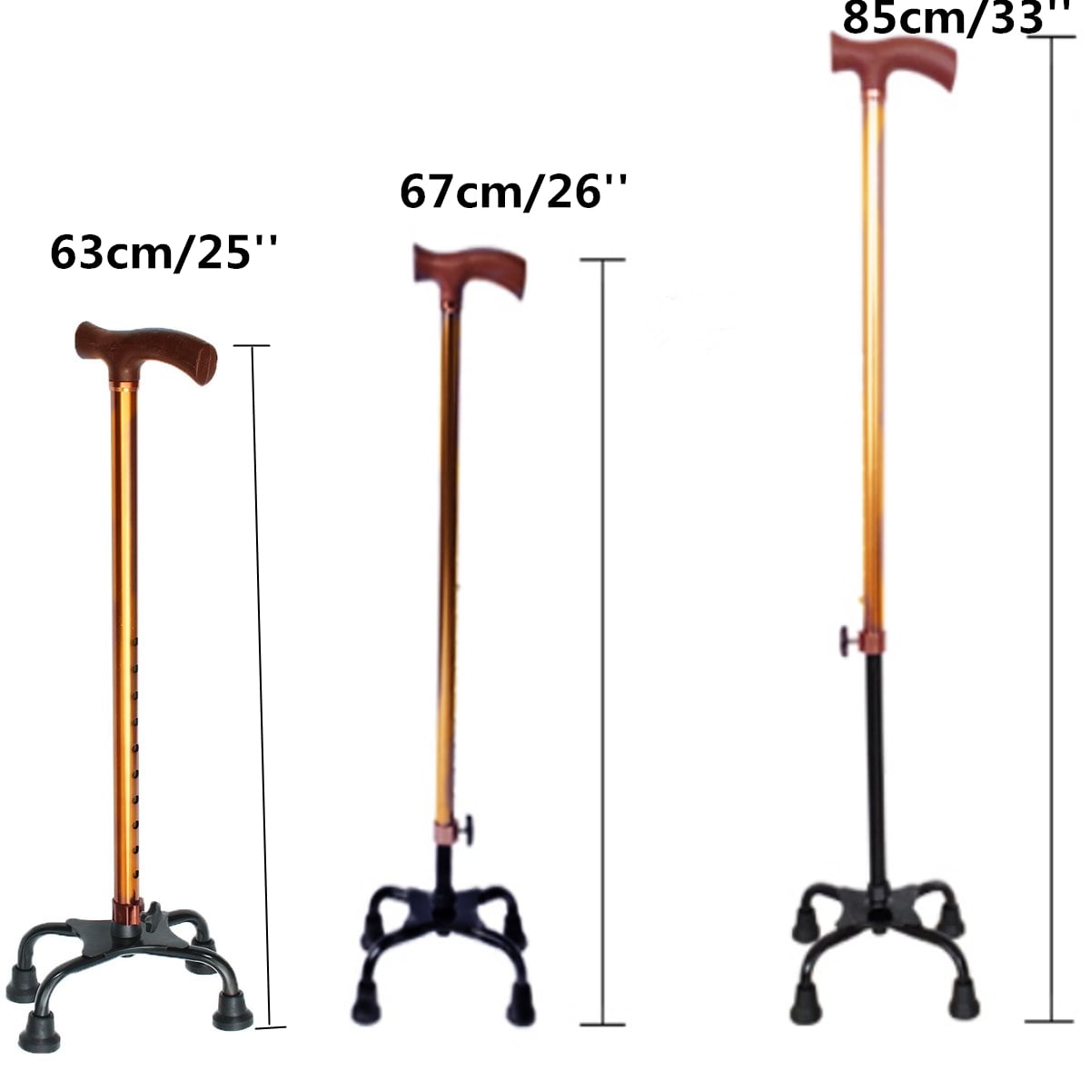 Quad Cane Base 500lbs Walking Stick Aid Medical Mobility Easy Adjustable Aid Walmart Canada