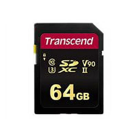 Image of Transcend 700S - Flash memory card - 64 GB - Video Class V90 / UHS-II U3 / Class10 - SDXC UHS-II
