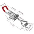 thumbnail image 3 of Heavy Duty Adjustable Toggle Latch Clamp With Lock Hole 660lbs Holding Capacity Large Pull Action Latch Banmo, 3 of 5