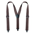 thumbnail image 3 of SGFCWSX Men Y-Type Adjustable Suspenders, Strong Clips Elastic Straps 3.8cm Width Formal Coffee, 3 of 3