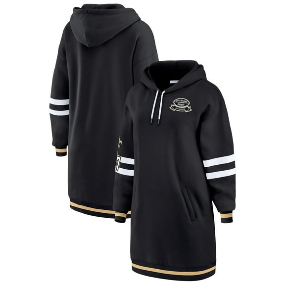 Women's WEAR by Erin Andrews Black New Orleans Saints Hoodie Dress