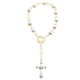 thumbnail image 1 of 1 pulsera con cruz religiosa, rosario de cristal, joyería decorativa, regalo, 1 of 7