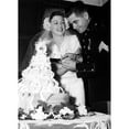 thumbnail image 2 of Eleanor Powell And Top Sergeant Glenn Ford Cut Their Wedding Cake After Tying The Knot History, 2 of 2