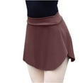 thumbnail image 2 of Ousvtion Saving Ballet Skirt Women Dance Wrap Pull-On Skirts High Waist Side Slit Dress Workout Gymnastics Dresses for Dancing Clearance Saving,Coffee,Small, 2 of 5