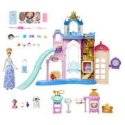 Disney Princess Pet Palace & Cinderella Fashion Doll with 2 Animal Friends & 20+ Furniture & Accy