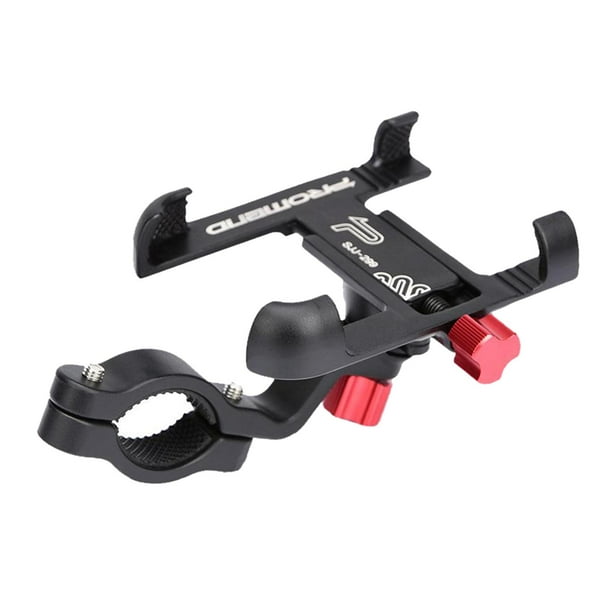 Soporte universal ajustable para teléfono móvil para manillar de bicicleta de montaña, de aluminio Negro 01