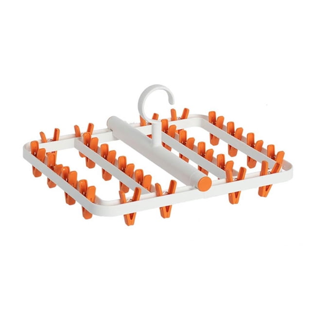 Perchero Plegable Para Ropa Con 24 Clips, Perchero Plegable Para Secar Calcetines, Tendedero Moyic HA022293-00