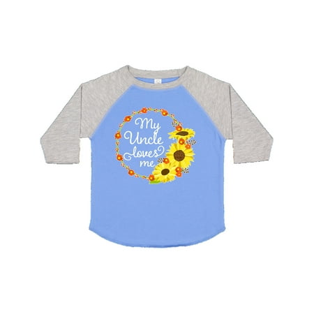 

Inktastic My Uncle Loves Me with Sunflower Wreath Gift Toddler Boy or Toddler Girl T-Shirt