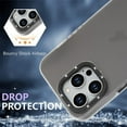 thumbnail image 3 of for iPhone 14 Pro Case Crystal Wireless Camera Protection Anti-Yellow Shockproof Clear Durable + 2* Screen Protector iPhone 14 Pro Case for Girls Women- Black, 3 of 11