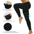 thumbnail image 3 of Runhit Pantalones de compresión para hombre, ajustados para correr, leggings con bolsillo, pantalones térmicos atléticos para hombres, pantalones cortos para correr, negro, rojo, paquete de 2 medianos, 3 of 5