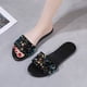 thumbnail image 2 of Amzcrzy Zapatos de mujer,Zapatos de mujer,Zapatillas de mujer, Chanclas de moda para mujer, para uso en interiores y tiempo libre, con punta abierta, planas y para playa. Sandalias Mujer Zapatillas D, 2 of 6