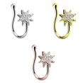 thumbnail image 1 of 3 piezas en apariencia de U anillos de falsos 18G joyería de aro no perforado, 1 of 9