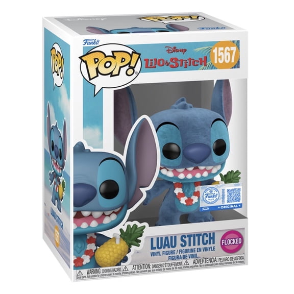 Funko Pop Luau Stitch 1567 Flocked Exclusive Vinyl Figure