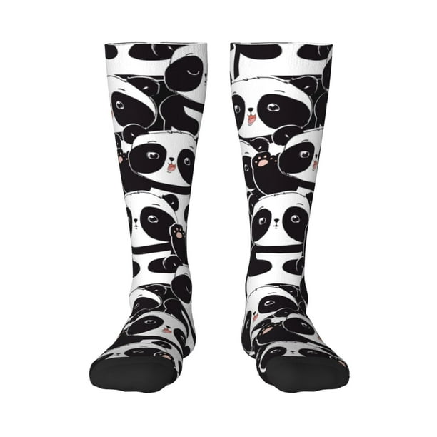 Balery Panda Calcetines novedosos Calcetines deportivos Calcetines hasta la rodilla Calcetines de algodón Calcetines originales y geniales