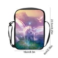 thumbnail image 3 of FcBaudy Inclined Shoulder Bag Handbag Horse Images Printed Patterns Casual Travel Portable Storage Bag Can Adjust Shoulder Straps Compartments For Classified Storage Polyester crossbody satchel wrap, 3 of 7