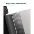 thumbnail image 2 of 80L / 21 Gallon White Stainless Steel Kitchen Trash Can – Large Step Pedal Bin, Soft-Close Lid, Odor Control, Liner Rim, Rear Handle – No Inner Bucket – Color: White, 2 of 7