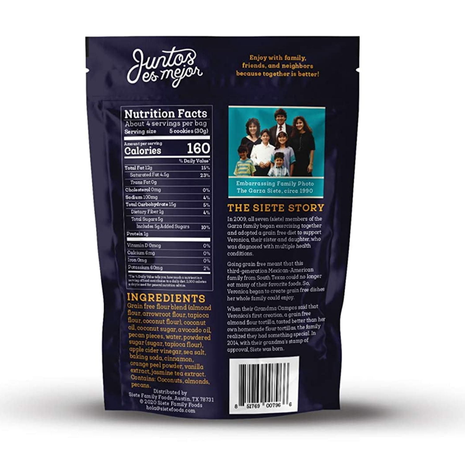 Siete Grain Free Mexican Wedding Cookies (6 Bags)