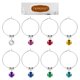 thumbnail image 2 of Hemoton - 8 anillos colgantes para copas de vino con diamantes de colores, ideal para restaurante, hotel y bar (colores variados), 2 of 5