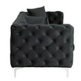 thumbnail image 6 of Morden Fort Couches for Living Room, Sofas for Living Room Furniture Sets, Chair, Couch and Sofa 3 Pieces, Fabric, Dutch Velvet-Black, 6 of 9