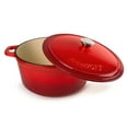 thumbnail image 5 of BergHOFF Neo Cast Iron 7qt. Round Dutch Oven 11" with Lid, Red, 5 of 9