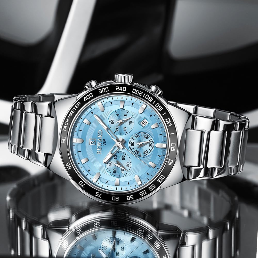 2025 New Design REWARD VIP Business Watches for Men Stainless Quartz Wristwatches Chronograph Luminous Sport Wrist Watch